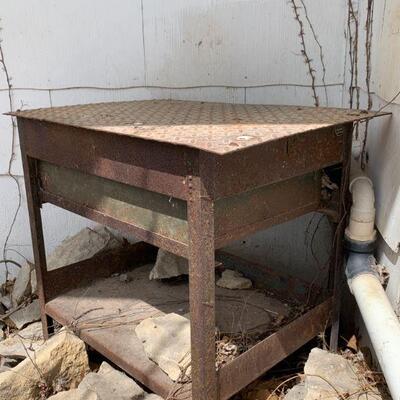 Old cast iron table