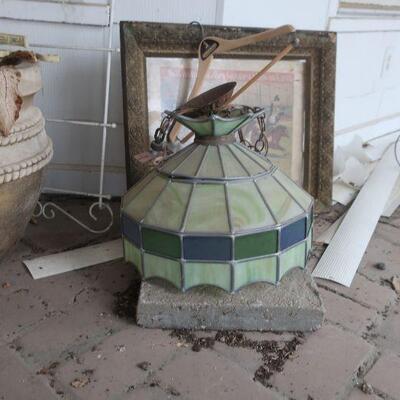 Stain glass hanging lamp
