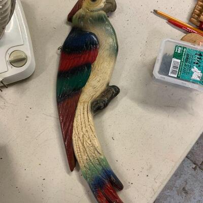 Ceramic wall parrot 