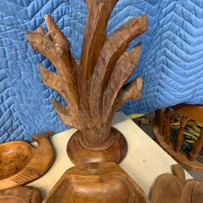 Mics wooden tiki pieces