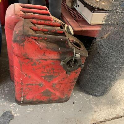 Old metal gasâ€™s cans