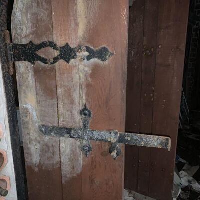 Heavy wine room doors with hardware