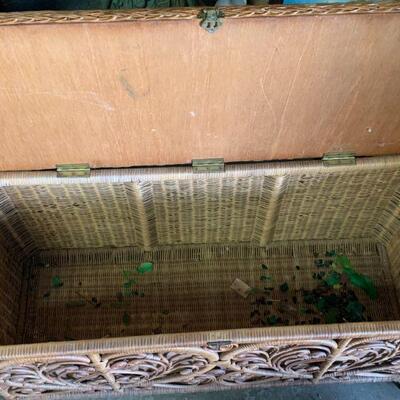 Vintage Rattan Wicker Chest