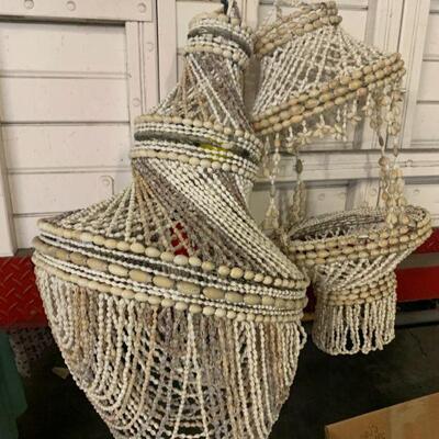 Sea shell hanging light covers