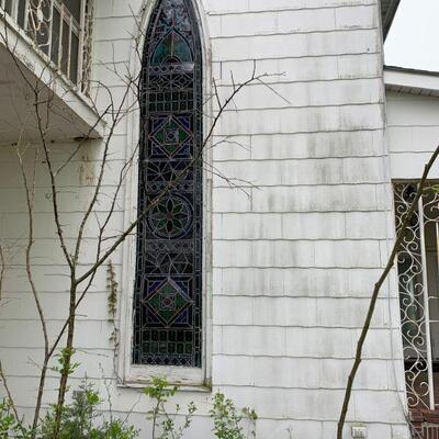 outside Stain Glass Window