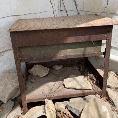 Old cast iron table