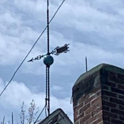 Very old lightning rod/ weather vein 