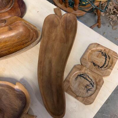 Mics wooden tiki pieces