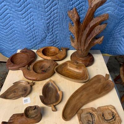 Mics wooden tiki pieces