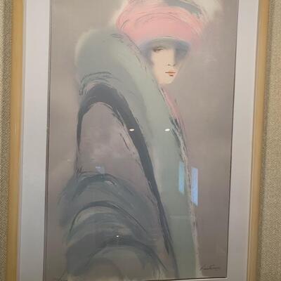 framed litho by Victoria Montesinos, signed
