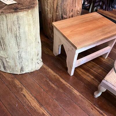 Preserved wood stumps, oak wood stool