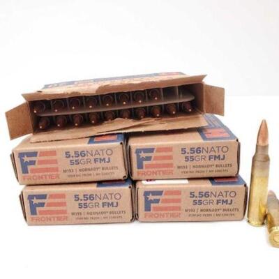 #918 â€¢ NEW! 100 Rounds of 5.56 Nato: NEW! 100 Rounds of 5.56 Nato Opened Box for Pictures
