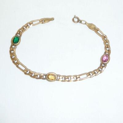 14K GF gemstone bracelet