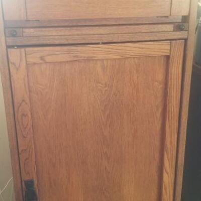 mission style liquor cabinet