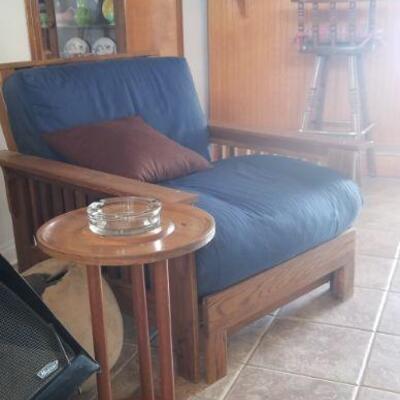 mission chair that reclines into a bed and.stand