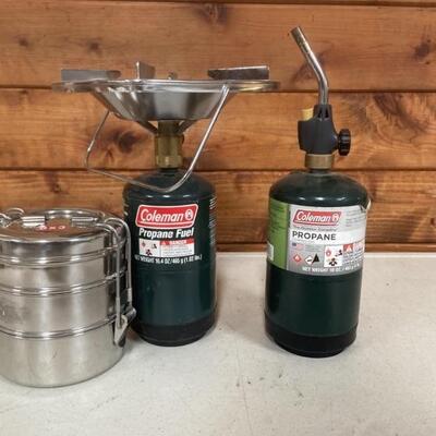 Propane Campout Tanks and Camp Cookware