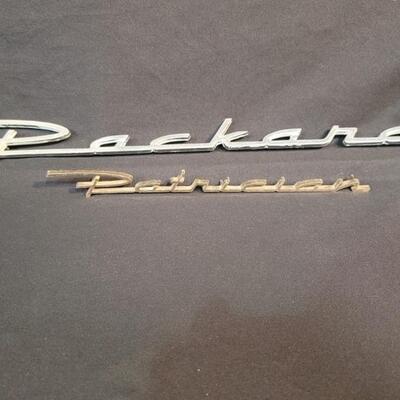 (2) Vintage Patrician & Packard Car Emblems
