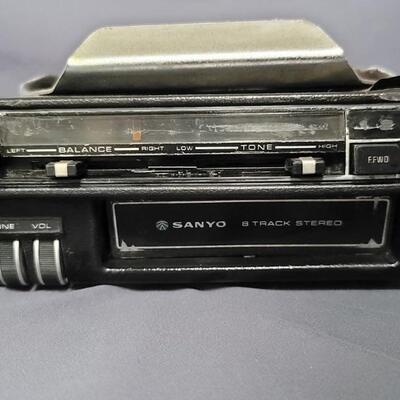 Vintage Sanyo Car Radio and 8- Track Tape Player