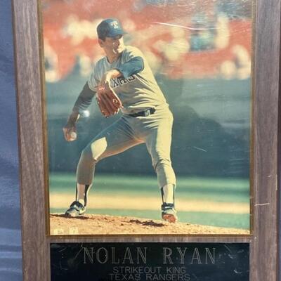 Nolan Ryan, Stikeout King, Texas Rangers Plaque