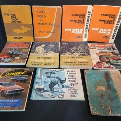 (11) Vintage Chevy Auto Repair Manuals