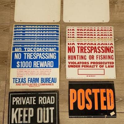 (25) No Trespassing Type Signs for Property