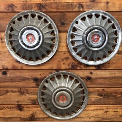 (3) Set of Vintage Ford Mustang Wheel Covers