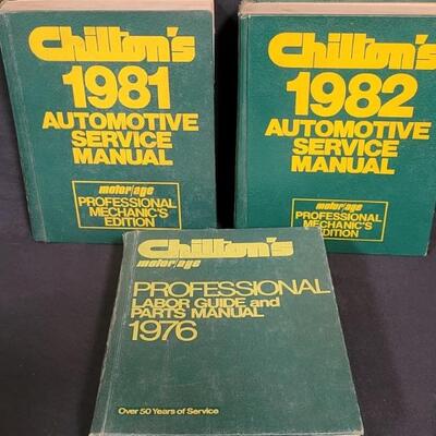 (3) Chilton's 1970's & 80's Auto Service Manuals