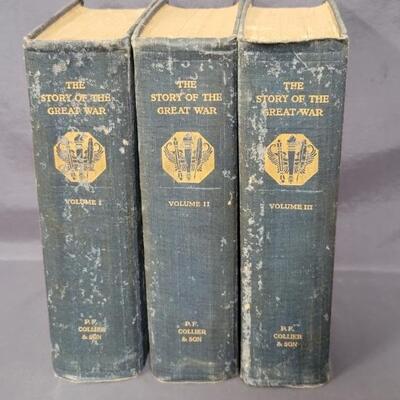 (3) Antique Volumes: The Story of the Great War