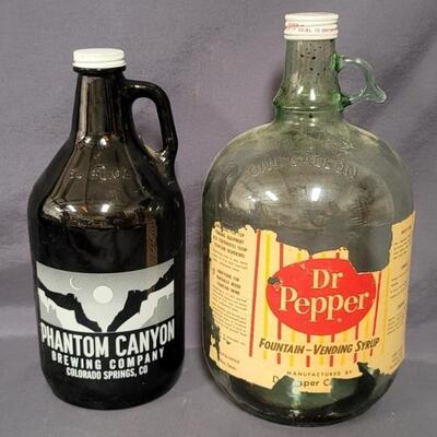 2) Vintage Bottles: 1- Dr. Pepper Syrup Bottle