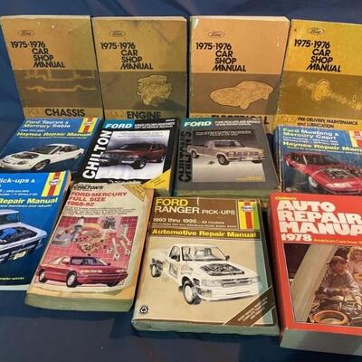 (12) 1970's Era Ford Repair Manuals