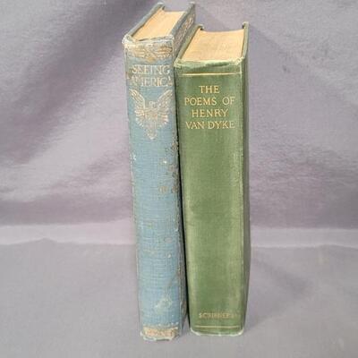 (2) Vintage 1920's Books: Seeing America &
The Poems of Henry Van Dyke