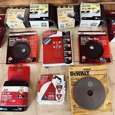 Lot of Sanding Tools and Accessories, as pictured