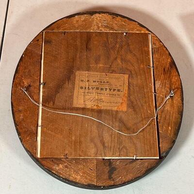 (2pc) DOG ART | Including an engraving of a baby and dog titled "Good Morning", framed in tondo (overall 14 x 12 in.); and a...