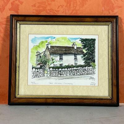 MAX BAKER WATERCOLOR | Max Baker pen and watercolor on paper, "Dove Cottage, Grasmere" pencil signed lower right and titled...