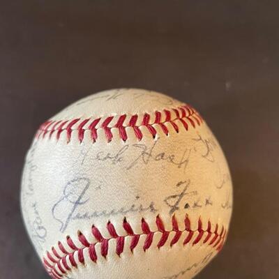 Jimmie Foxx and 1941 Red Sox team signed ball