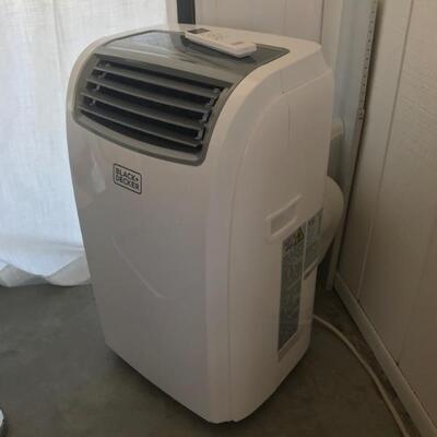Black and decker 8000 BTU portable air conditioner.  New out of box.  $225. 
17â€ wide.  12â€ deep.  30â€ tall 