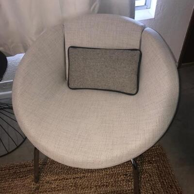 Available for pre sale NOW.  Text 760 668 0554  Vintage Saucer Chairs reupholstered in Herman Miller Fabric. Two available. $200 each...