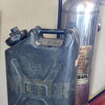 Water jug, fire extinguisher 
