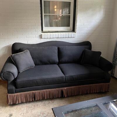 Hi end black quilted sofa
