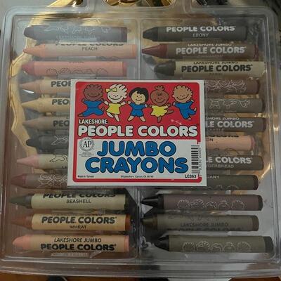 Jumbo people colors crayons