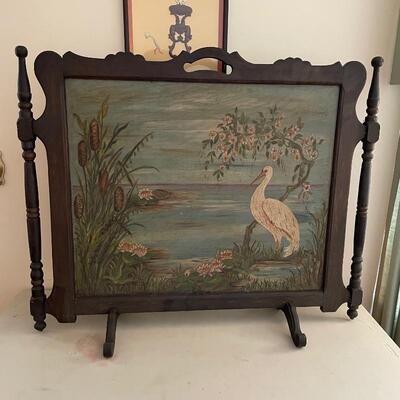 Hand painted fire place Screen
