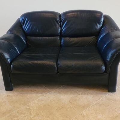 Midnight Blue 2-Cushion Love Seat, 1 of 3 in Set