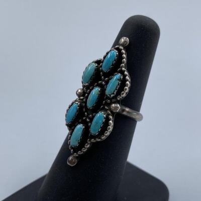 925 Silver and Turquoise Ring, Size 6.5
