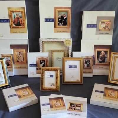 Large Lot of Gold Picture Frames of Various Sizes, Mostly Brand New