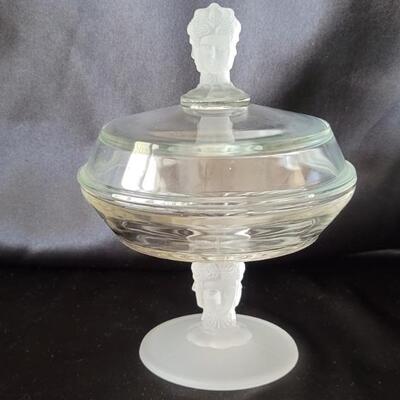 Vintage 3-Fates Compote & Lid by LG Wright