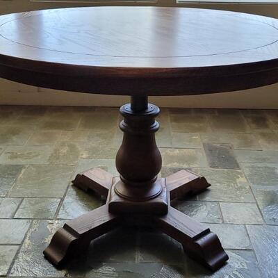 Round Single Pedestal Pub Game Table