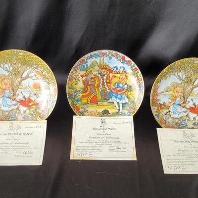 (3) Limited Edition Alice in Wonderland Plates