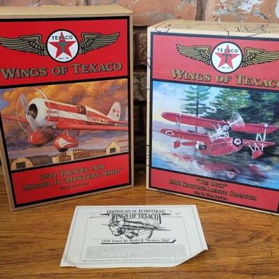 (2) Ertl Collectibles, Wings of Texaco Airplanes