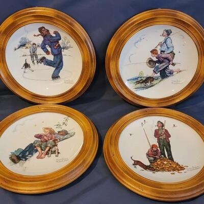 (4) Norman Rockwell Collectible Plates from Gorham