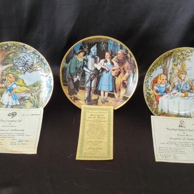 (3) Limited Edition Collectable Plates with COAs